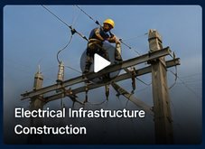 Electrical infrastructure construction preview